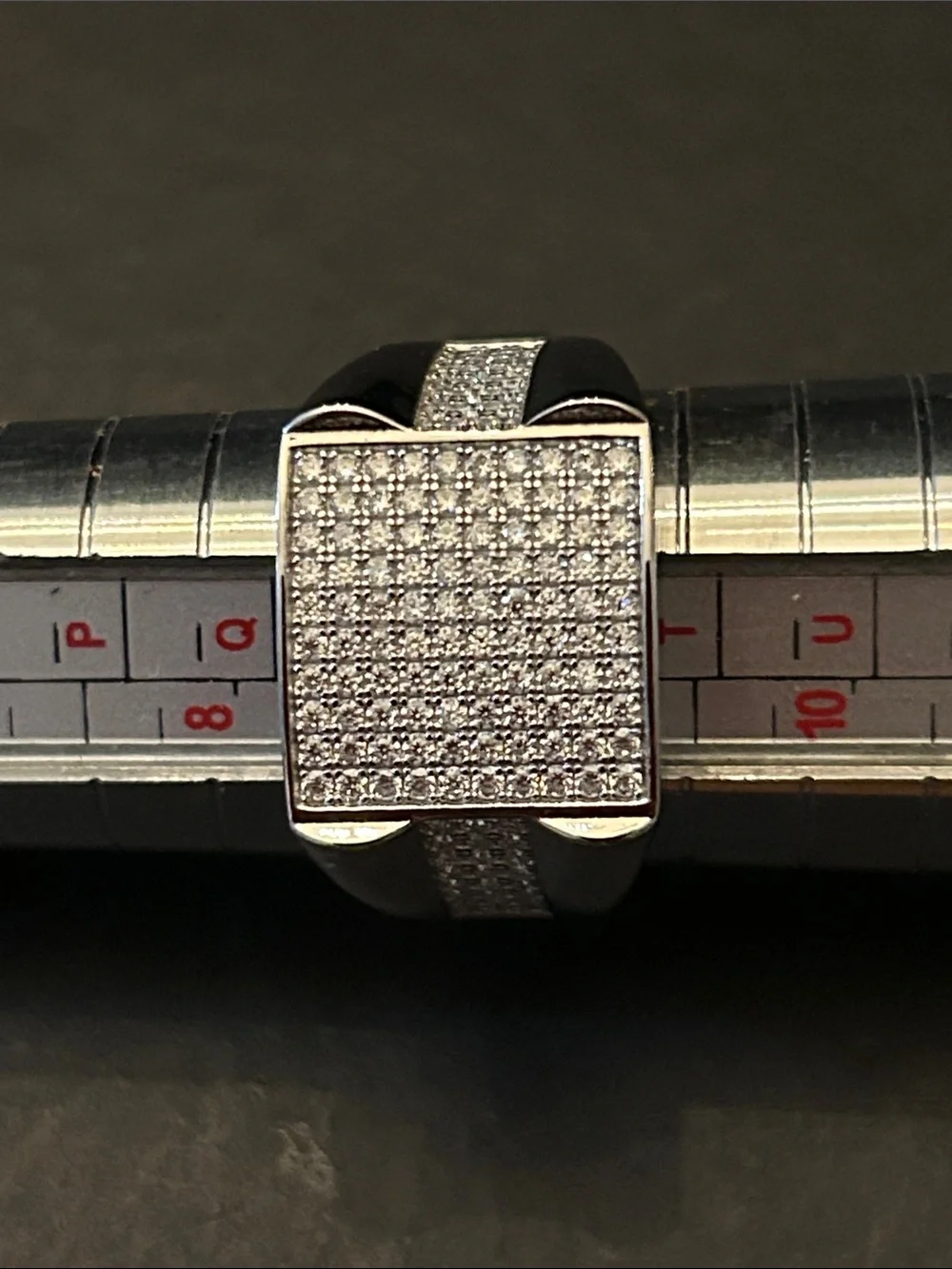 4.00CTW 💎 Moissanite 925 Sterling Silver Men's Pavé Square Signet Ring